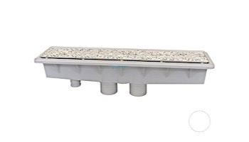 Pentair In-Floor formerly A&A Manufacturing AVSC Dual Suction Pebble Top Channel Drain | White | 571508 | 289101