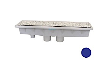 Pentair In-Floor formerly A&A Manufacturing AVSC Dual Suction Pebble Top Channel Drain | Dark Blue | 571532 | 289106