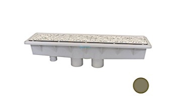 Pentair In-Floor formerly A&A Manufacturing AVSC Dual Suction Pebble Top Channel Drain | Gold | 571541 | 289108