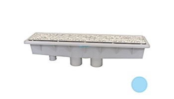 Pentair In-Floor formerly A&A Manufacturing AVSC Dual Suction Pebble Top Channel Drain | Euro Blue | 576325 | 296205