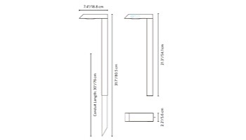 FX Luminaire 1 LED Modern Path Light | Silver | M-PL-1LED-SV