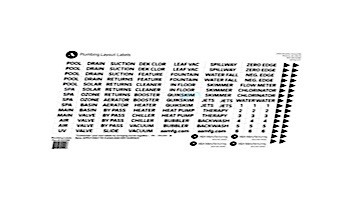 Pentair In-Floor formerly A&A Manufacturing Plumbing Labels | 523186 | 542583