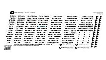 Pentair In-Floor formerly A&A Manufacturing Plumbing Labels | 523186 | 542583