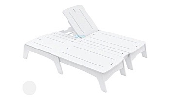 Ledge Lounger Mainstay Collection Double Chaise | White | LL-MS-DBC-WH