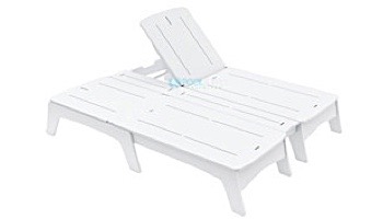 Ledge Lounger Mainstay Collection Double Chaise | White | LL-MS-DBC-WH