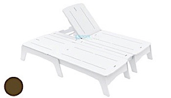 Ledge Lounger Mainstay Collection Double Chaise | White | LL-MS-DBC-WH