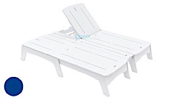 Ledge Lounger Mainstay Collection Double Chaise | White | LL-MS-DBC-WH