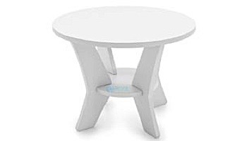 Ledge Lounger Mainstay Collection Round Outdoor Side Table | Gray | LL-MS-ST-RD-GRY