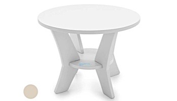 Ledge Lounger Mainstay Collection Round Outdoor Side Table | Cloud | LL-MS-ST-RD-CD