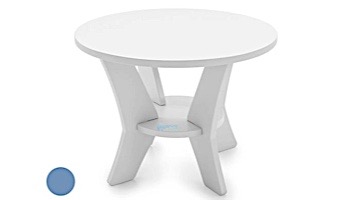 Ledge Lounger Mainstay Collection Round Outdoor Side Table | Sky Blue | LL-MS-ST-RD-SB