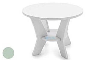 Ledge Lounger Mainstay Collection Round Outdoor Side Table | White | LL-MS-ST-RD-WH