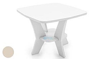 Ledge Lounger Mainstay Collection Square Outdoor Side Table | White | LL-MS-ST-SQ-WH