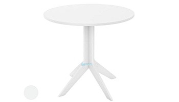Ledge Lounger Mainstay Collection 26" Round Outdoor Bistro Table | White | LL-MS-BT-26RD-WH