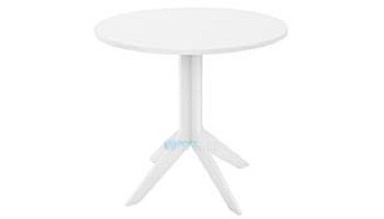 Ledge Lounger Mainstay Collection 26_quot; Round Outdoor Bistro Table | White | LL-MS-BT-26RD-WH