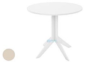 Ledge Lounger Mainstay Collection 26" Round Outdoor Bistro Table | White | LL-MS-BT-26RD-WH