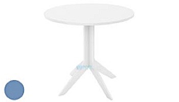 Ledge Lounger Mainstay Collection 26" Round Outdoor Bistro Table | White | LL-MS-BT-26RD-WH