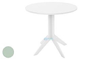 Ledge Lounger Mainstay Collection 26" Round Outdoor Bistro Table | White | LL-MS-BT-26RD-WH