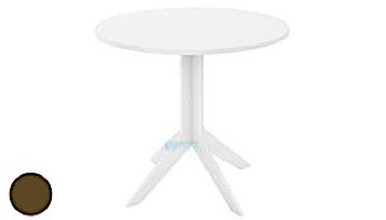 Ledge Lounger Mainstay Collection 26" Round Outdoor Bistro Table | White | LL-MS-BT-26RD-WH