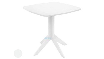 Ledge Lounger Mainstay Collection 26" Square Outdoor Bistro Table | White | LL-MS-BT-26SQ-WH