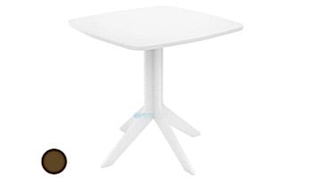 Ledge Lounger Mainstay Collection 26" Square Outdoor Bistro Table | Brown | LL-MS-BT-26SQ-BN