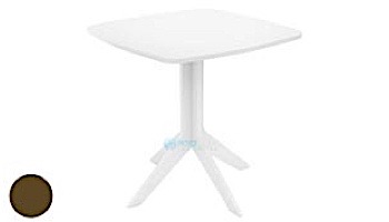 Ledge Lounger Mainstay Collection 30" Square Outdoor Bistro Table | White | LL-MS-BT-30SQ-WH