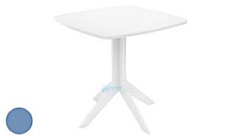 Ledge Lounger Mainstay Collection 30" Square Outdoor Bistro Table | White | LL-MS-BT-30SQ-WH