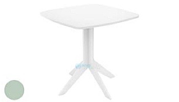 Ledge Lounger Mainstay Collection 26" Square Outdoor Bistro Table | White | LL-MS-BT-26SQ-WH