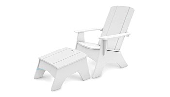 Ledge Lounger Mainstay Collection Outdoor Adirondack Ottoman | White | LL-MS-AO-WH