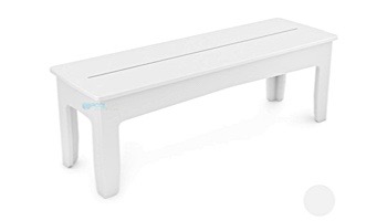 Ledge Lounger Mainstay Collection Outdoor 52" Dining Bench | White | LL-MS-DB52-WH