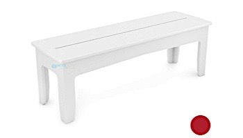 Ledge Lounger Mainstay Collection Outdoor 52" Dining Bench | Red | LL-MS-DB52-RD