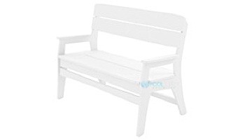 Ledge Lounger Mainstay Collection Outdoor Bench | White | LL-MS-BA-WH