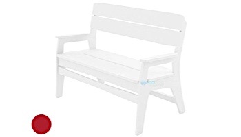 Ledge Lounger Mainstay Collection Outdoor Bench | Red | LL-MS-BA-RD