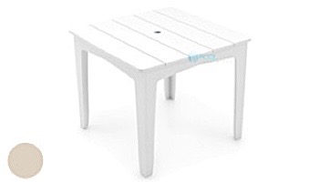 Ledge Lounger Mainstay Collection 36" Square Outdoor Dining Table | White | LL-MS-DT-36SQ-WH