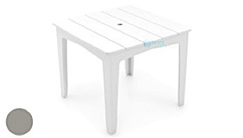 Ledge Lounger Mainstay Collection 36" Square Outdoor Dining Table | White | LL-MS-DT-36SQ-WH