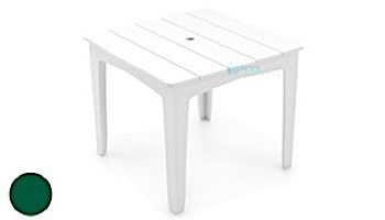 Ledge Lounger Mainstay Collection 36" Square Outdoor Dining Table | White | LL-MS-DT-36SQ-WH