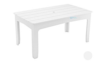 Ledge Lounger Mainstay Collection Rectangular Outdoor Dining Table | 63" x 36" | White | LL-MS-DT-63RT-WH