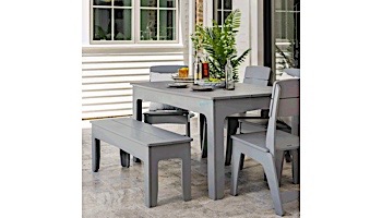 Ledge Lounger Mainstay Collection Rectangular Outdoor Dining Table | 63" x 36" | White | LL-MS-DT-63RT-WH