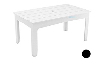 Ledge Lounger Mainstay Collection Rectangular Outdoor Dining Table | 63" x 36" | Black | LL-MS-DT-63RT-BK