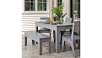 Ledge Lounger Mainstay Collection Rectangular Outdoor Dining Table | 63" x 36" | Cloud | LL-MS-DT-63RT-CD