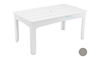 Ledge Lounger Mainstay Collection Rectangular Outdoor Dining Table | 63" x 36" | Gray | LL-MS-DT-63RT-GRY