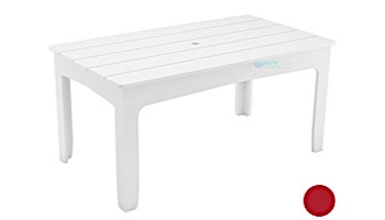 Ledge Lounger Mainstay Collection Rectangular Outdoor Dining Table | 63" x 36" | Red | LL-MS-DT-63RT-RD