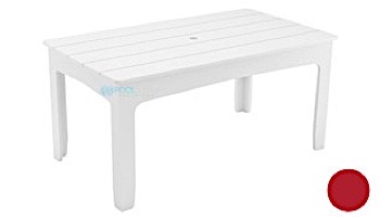 Ledge Lounger Mainstay Collection Rectangular Outdoor Dining Table | 75" x 36" | White | LL-MS-DT-75RT-WH