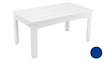 Ledge Lounger Mainstay Collection Rectangular Outdoor Dining Table | 75" x 36" | White | LL-MS-DT-75RT-WH