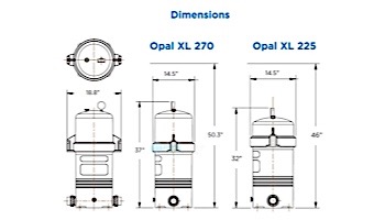 Waterco Opal XL Cartridge Filter | 270 Sq. Ft. 100 GPM | 217270NA