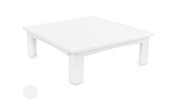 Ledge Lounger Mainstay Collection Outdoor Square Coffee Table | White | LL-MS-CT-SQ-WH