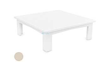 Ledge Lounger Mainstay Collection Outdoor Square Coffee Table | Cloud | LL-MS-CT-SQ-CD