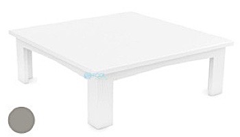 Ledge Lounger Mainstay Collection Outdoor Square Coffee Table | White | LL-MS-CT-SQ-WH