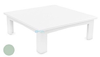 Ledge Lounger Mainstay Collection Outdoor Square Coffee Table | White | LL-MS-CT-SQ-WH