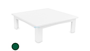 Ledge Lounger Mainstay Collection Outdoor Square Coffee Table | Green | LL-MS-CT-SQ-GN