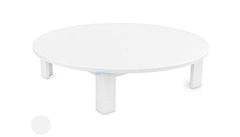 Ledge Lounger Mainstay Collection Outdoor Round Coffee Table | White | LL-MS-CT-RD-WH